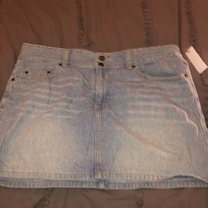 American Eagle striped denim skirt